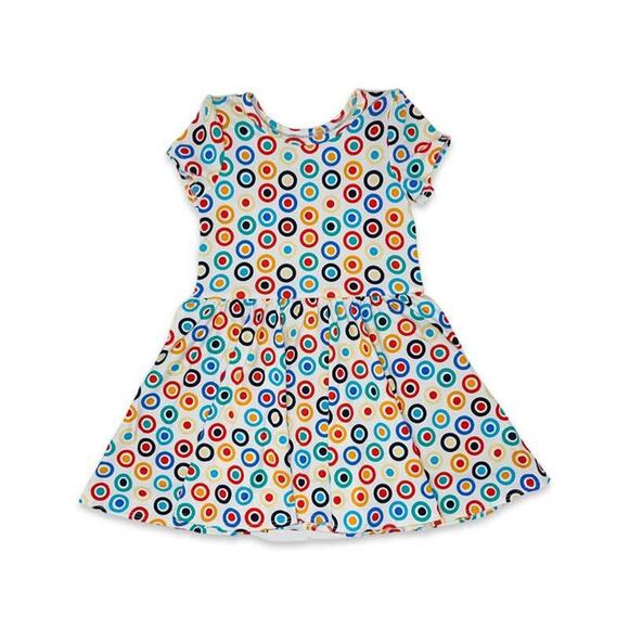 Brand New Dot Dot Smile Colorful Targets Cap Dress - 2T - Picture 1 of 4
